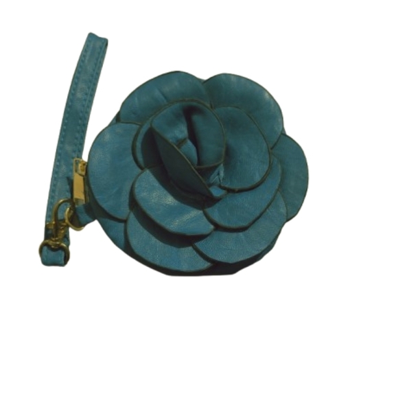 Handbags - Green Floral Wristlet Clutch Coin Purse